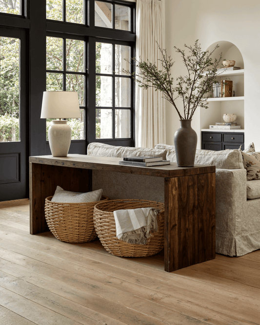 Large Round Water Hyacinth Baskets with Lids, Set of 3