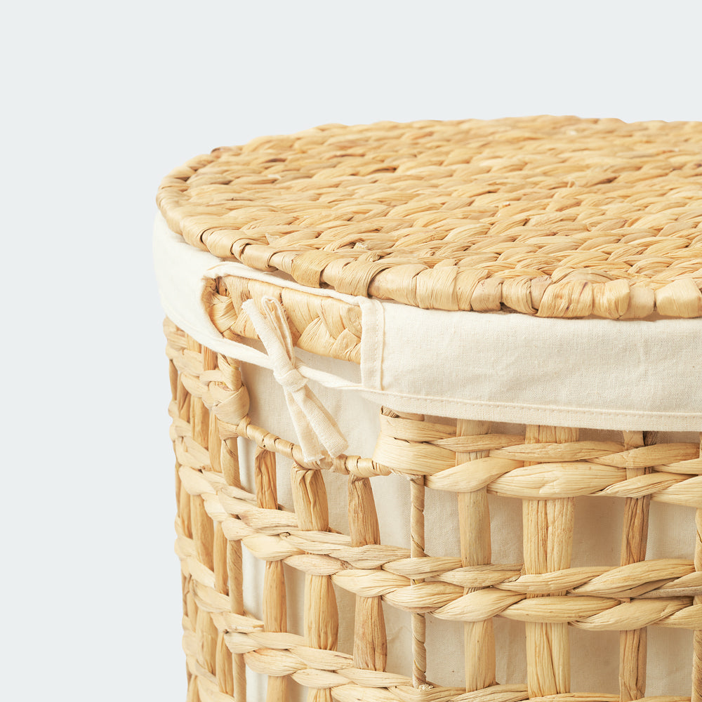 Round Braided Wicker Storage Basket Set of 5