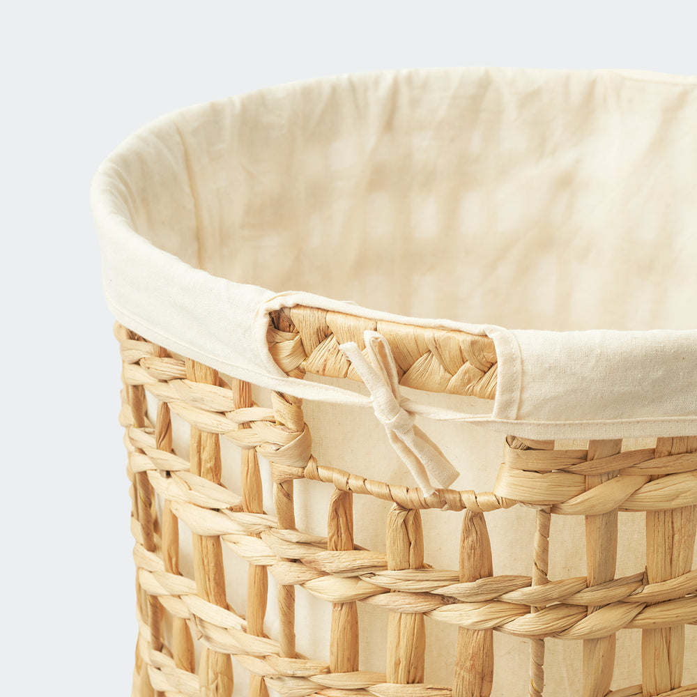 Round Braided Wicker Storage Basket Set of 5