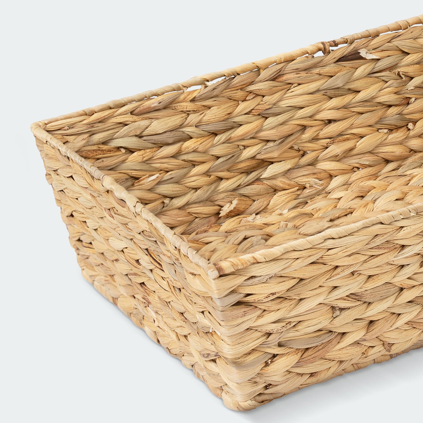 Rectangular Water Hyacinth Storage Baskets, Set of 4