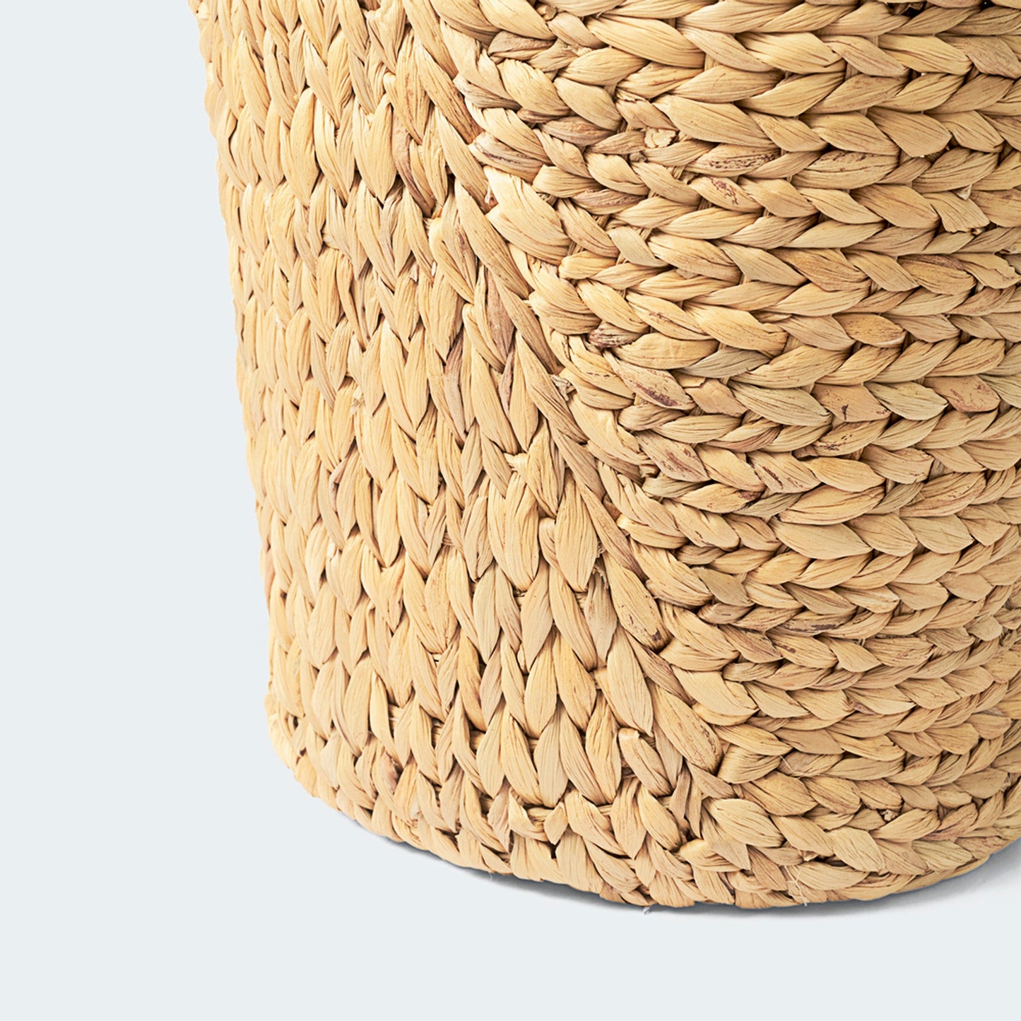 Natural Brown Standing Basket with Handles