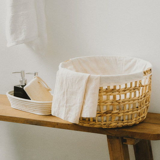 Round Braided Wicker Storage Basket Set of 5