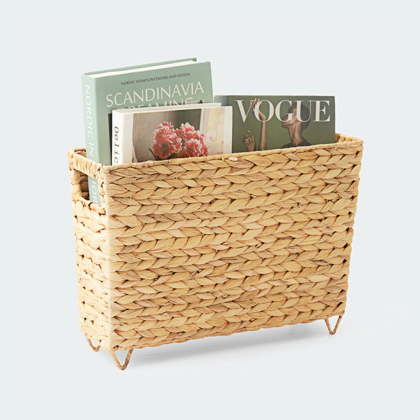 Water Hyacinth Rectangular Magazine Basket