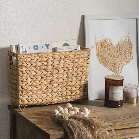 Water Hyacinth Rectangular Magazine Basket