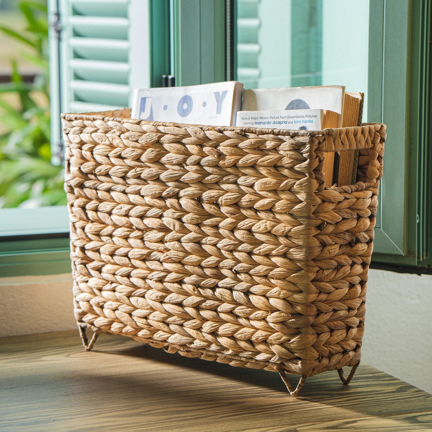 Water Hyacinth Rectangular Magazine Basket