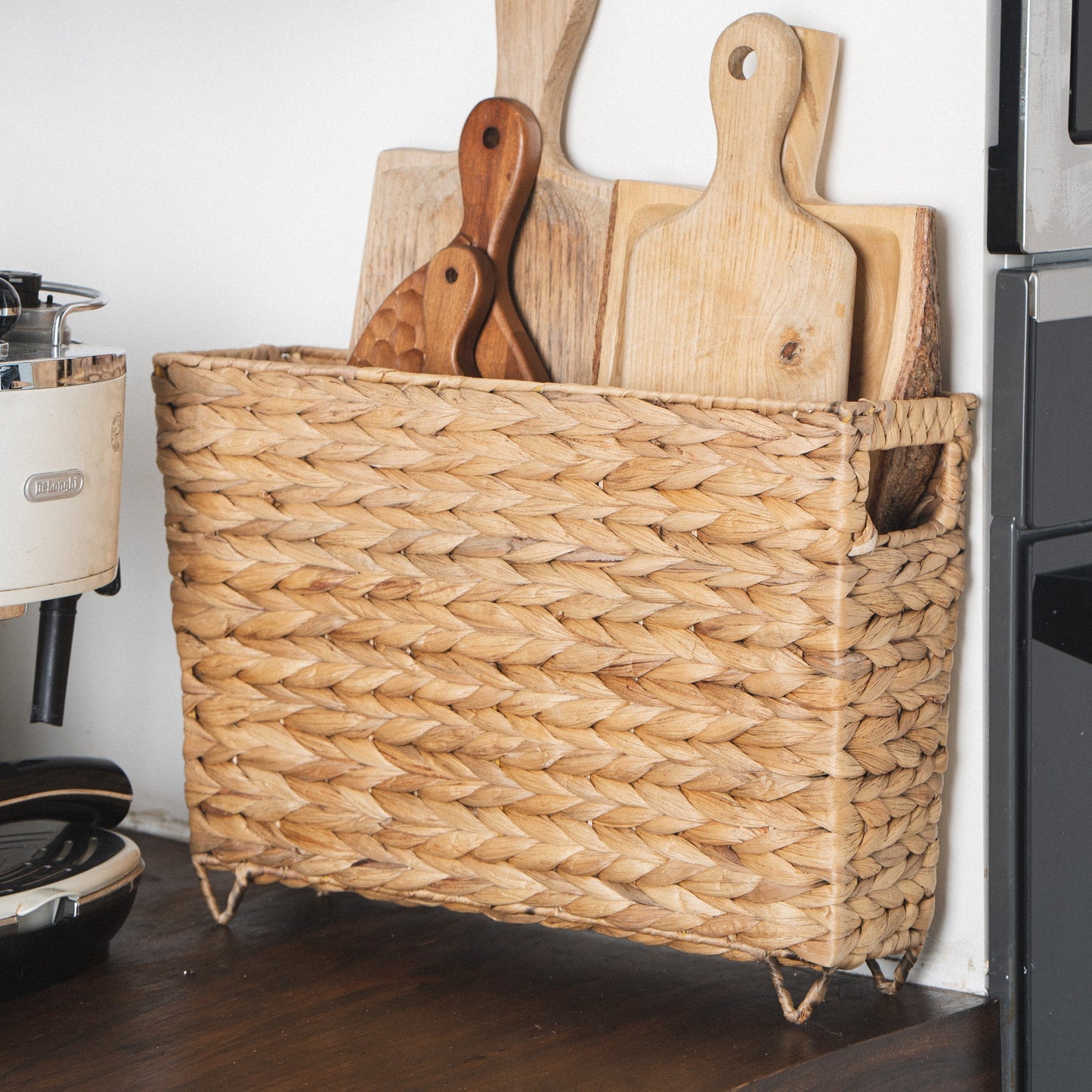 Water Hyacinth Rectangular Magazine Basket
